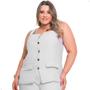 Imagem de Conjunto Calça Regara Executiva Chique Tecido Sensorial Plus Size