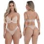 Imagem de Conjunto calcinha soutien com Bojo Top Flex Super Macio Confortável Sutian Elastico Listrado 10228