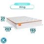 Imagem de Conjunto Cama Box Bau Blindado King + Colchão Molas Ensacadas Isis Real Inducol + Cabeceira