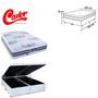 Imagem de Conjunto Cama Box Baú Casal King + Colchão Castor Silver Star Tecnopedic Duplo Pillow 193x203x76 (Maior Qualidade e Durabilidade) 