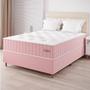 Imagem de Conjunto Cama Box Casal Cairo Com Molas Ensacadas 138cmx188cmx67cm Rose