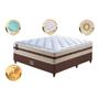 Imagem de Conjunto Cama Box Casal (Colchão + Box) de Molas Ensacadas Cama inBox Smart 138x188x60 Bege 