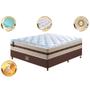 Imagem de Conjunto Cama Box Casal de Molas Ensacadas Cama inBox Select Basic 138x188x65 Bege