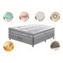 Imagem de Conjunto Cama Box Casal de Molas Ensacadas D33 Cama inBox Select Firme 138x188x70 Cinza