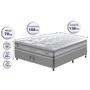 Imagem de Conjunto Cama Box Casal de Molas Ensacadas D33 Cama inBox Select Firme 138x188x70 Cinza