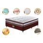 Imagem de Conjunto Cama Box Casal de Molas Ensacadas D33 Cama inBox Select Firme 138x188x70 Vinho