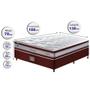 Imagem de Conjunto Cama Box Casal de Molas Ensacadas D33 Cama inBox Select Firme 138x188x70 Vinho