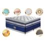 Imagem de Conjunto Cama Box Casal de Molas Ensacadas D33 com Pillow TOP Cama inBox Select 138x188x70 Azul
