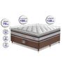 Imagem de Conjunto Cama Box Casal de Molas Ensacadas D33 com Pillow TOP Cama inBox Select 138x188x70 Café