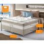Imagem de Conjunto Cama Box + Colchão King - King Best com Molas Superlastic 193x203x70 Firme Bege/Marfim Anjos