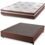 Imagem de Conjunto Cama Box de Casal Hellen Millenium One Face com espuma D33 1.38  Marrom