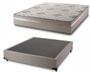 Imagem de Conjunto Cama Box de Casal Hellen Strong One Face com espuma D45 1.38  Bege/Marrom