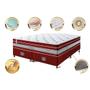Imagem de Conjunto Cama Box King de Molas Ensacadas Cama inBox Select Euro Soft 193x203x71 Vermelho