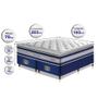 Imagem de Conjunto Cama Box King de Molas Ensacadas D33 com Pillow TOP Cama inBox Select 193x203x70 Azul