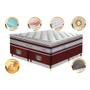 Imagem de Conjunto Cama Box King de Molas Ensacadas D33 com Pillow TOP Cama inBox Select 193x203x70 Vinho
