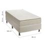 Imagem de Conjunto Cama Box Physical com Colchão Solteiro Molas Nanolastic American Spring (22x88x188) Branco