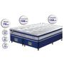Imagem de Conjunto Cama Box Queen de Molas Ensacadas D33 Cama inBox Select Firme 158x198x70 Azul