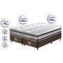 Imagem de Conjunto Cama Box Queen de Molas Ensacadas D33 Cama inBox Select Firme 158x198x70 Café