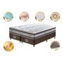 Imagem de Conjunto Cama Box Queen de Molas Ensacadas D33 Cama inBox Select Firme 158x198x70 Café