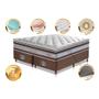 Imagem de Conjunto Cama Box Queen de Molas Ensacadas D33 com Pillow TOP Cama inBox Select 158x198x70 Café