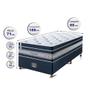 Imagem de Conjunto Cama Box Solteiro de Molas Ensacadas Cama inBox Select Euro Soft 88x188x71 Azul