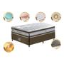 Imagem de Conjunto Cama Box Solteiro de Molas Ensacadas D33 Cama inBox Select Firme 88x188x70 Café