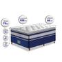 Imagem de Conjunto Cama Box Solteiro de Molas Ensacadas D33 com Pillow TOP Cama inBox Select 88x188x70 Azul