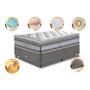 Imagem de Conjunto Cama Box Solteiro de Molas Ensacadas D33 com Pillow TOP Cama inBox Select 88x188x70 Cinza