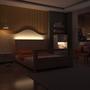 Imagem de Conjunto Cama Casal Montessoriana Reversível, Estante 4 Nichos em Led e Sapateira 1 Pt Infantil Wave Casatema
