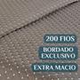 Imagem de Conjunto Cama Casal Queen Size Melody Bordada 200 Fios Extra