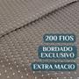 Imagem de Conjunto Cama Casal Queen Size Melody Bordada 200 Fios Extra