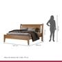 Imagem de Conjunto Cama de Casal em Madeira Maciça 140cm Florença e Cômoda 5 Gavetas com Sapateira Unique