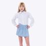 Imagem de Conjunto Camisa Branca com Shorts Saia Infantil Feminino Vigat 7841