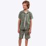 Imagem de Conjunto Camisa e Bermuda Tropical com Camiseta Branca Três Peças Infantil Menino Vigat 3967