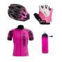 Imagem de Conjunto Camisa e Luva gel Caramanhola e Capacete bike Led