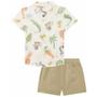 Imagem de Conjunto Camisa em Malha Wave e Bermuda Linho com Elstano - LucBoo