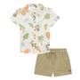 Imagem de Conjunto Camisa em Malha Wave e Bermuda Linho com Elstano - LucBoo