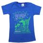 Imagem de Conjunto Camiseta Azul Dinossauro e Bermuda Estampada Menino