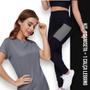 Imagem de Conjunto camiseta Blusinha DRY FIT + Calça LEGGING BOLSOS Femininos Academia Fitness Furadinho 628