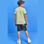 Imagem de Conjunto Camiseta e Bermuda Estampada -LucBoo - VERDE NEON