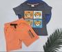 Imagem de Conjunto Camiseta e Bermuda Infantil Menino Tigrinho