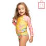 Imagem de Conjunto Camiseta Para Nadar e Calcinha Biquíni Infantil Menina Moda Praia Peixote Kids 650077