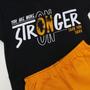 Imagem de Conjunto Camiseta Preta com Bermuda Mostarda