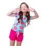 Imagem de Conjunto Camiseta + Shorts Infantil Menina Amorzinho