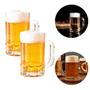 Imagem de Conjunto Caneca De Vidro Chopp Cerveja 400Ml Kit 2 Peças