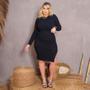 Imagem de Conjunto Canelado Cropped + Saia Midi Plus Size