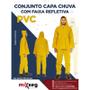 Imagem de Conjunto Capa de Chuva Amarela com Faixa Refletiva