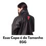 Imagem de Conjunto Capa de Chuva em Pvc Bravo Gola Feminino Preto EGG Pioneira - 2200FEM-F-PRE-EGG