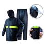 Imagem de Conjunto Capa De Chuva Impermeável Com Touca E Viseira - G capa de Chuva Motoqueiro Impermeável Nylon com PVC Moto Conjunto Roupa Chuva