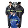 Imagem de Conjunto Capa de Chuva para Motoboy Impermeável com Faixa Refletiva e Capuz com Proteção Facial